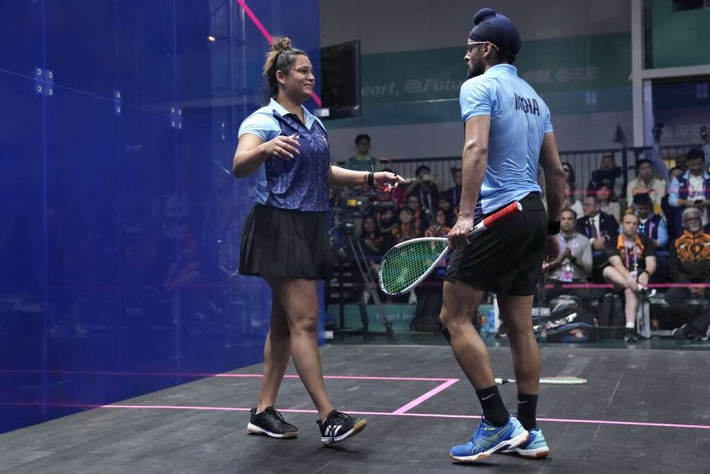 Dipika Pallikal and Harinder Pal Singh Sandhu