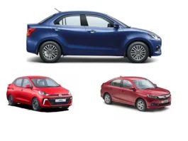 2024 Maruti Suzuki Dzire vs Honda Amaze vs Hyundai Aura